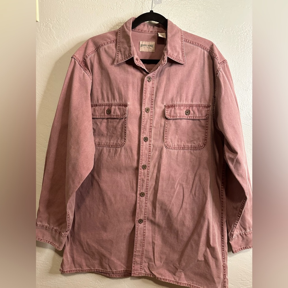 Rustic Ridge Men’s Long Sleeve Button Down-Size L